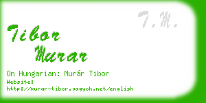tibor murar business card